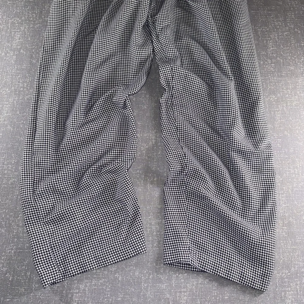 Uncommon Threads Pants Mens Large Black White Houndstooth Chef Elastic Waist